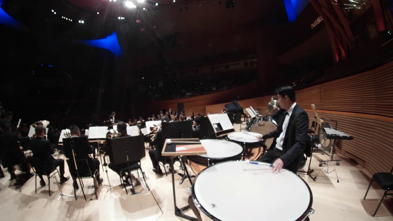 Timpani view,Tchaikovsky Symphony No.4, Finale performed by KoreanAmerican Youth Symphony Orchestra.