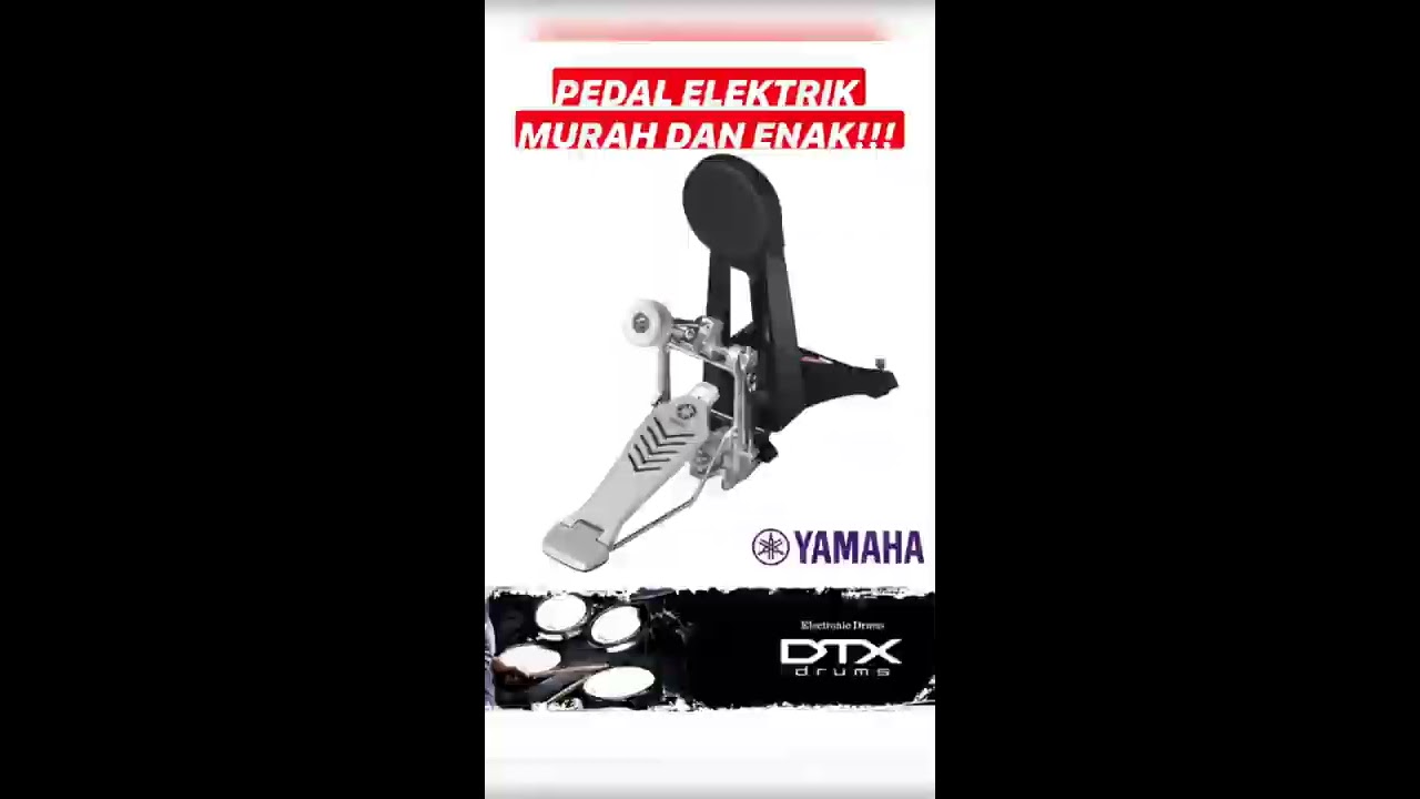 cara pasang dan setting yamaha kp65 dtx kick drum trigger pad dengan pedal drum yamaha FP7210A