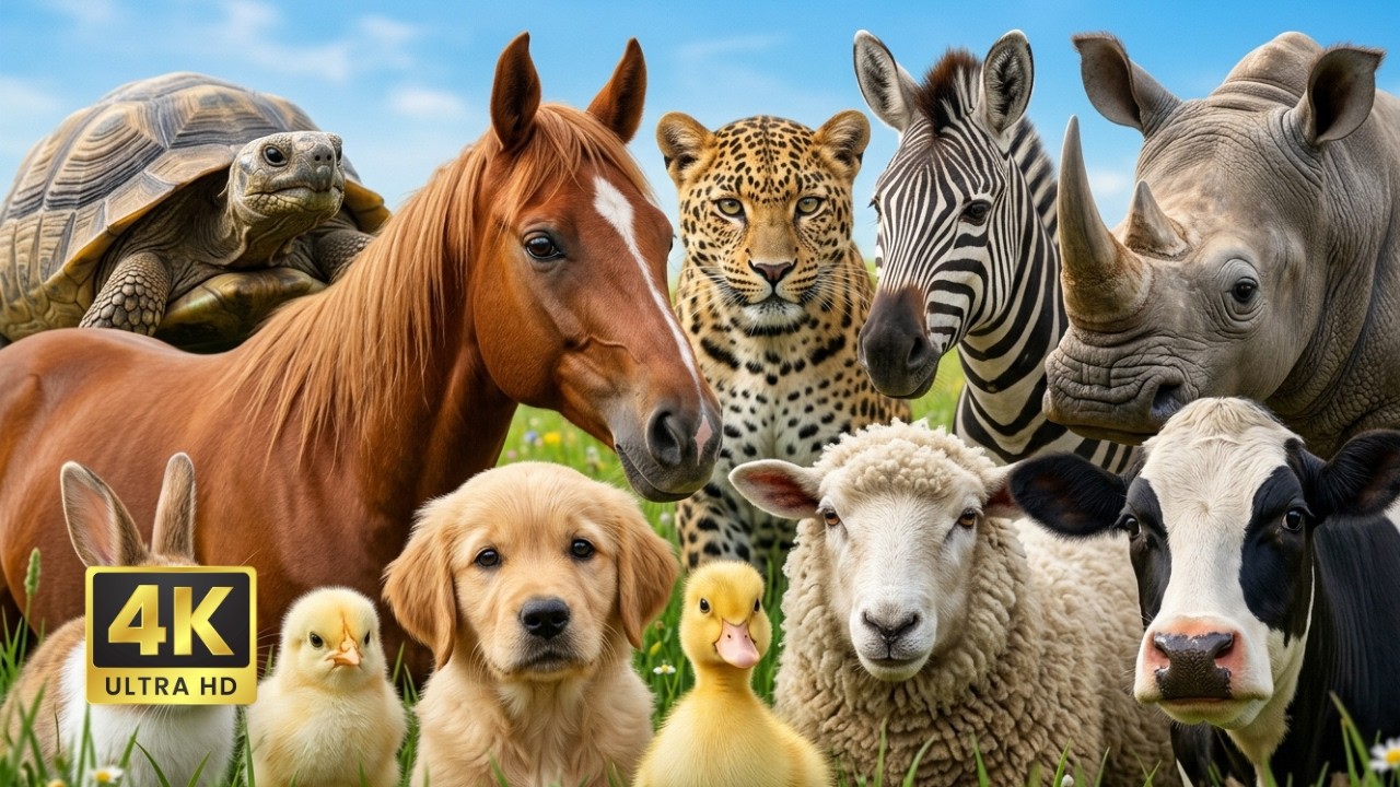 Cute Animal Moments - Sheep, Cats, Dogs, Ducks, Rabbits, Chickens, Horses | Happy Collection