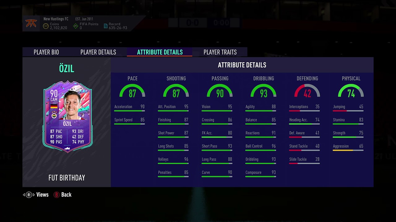 90 Ozil FUT Birthday SBC FIFA 21
