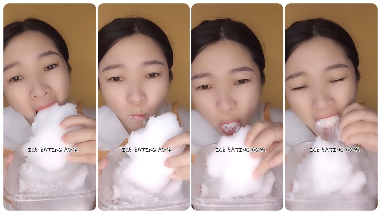 [ASMR] FREEZER FROST EATING 🤍😋