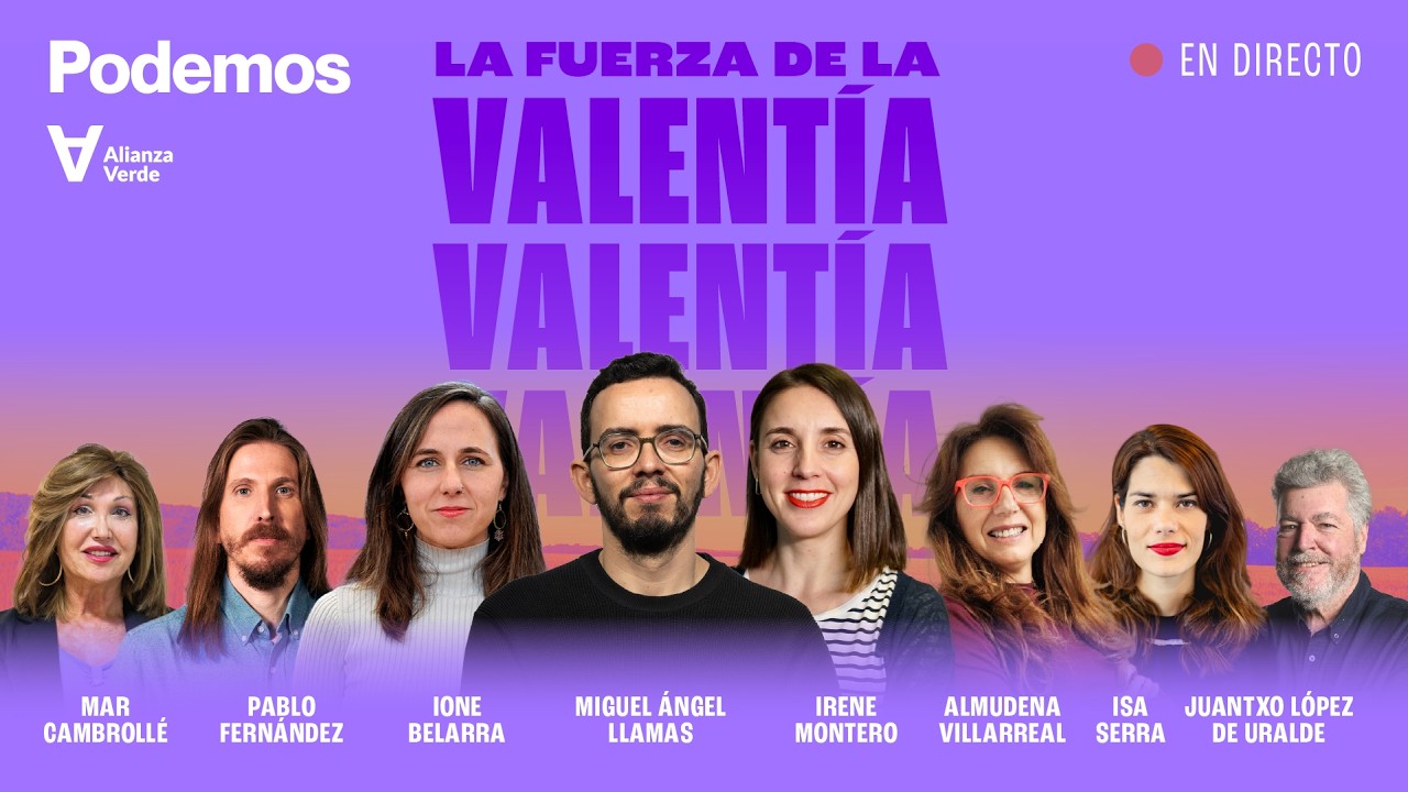 Acto en Valladolid: La fuerza de la valentía con Ione Belarra, Irene Montero, Miguel Ángel Llamas...