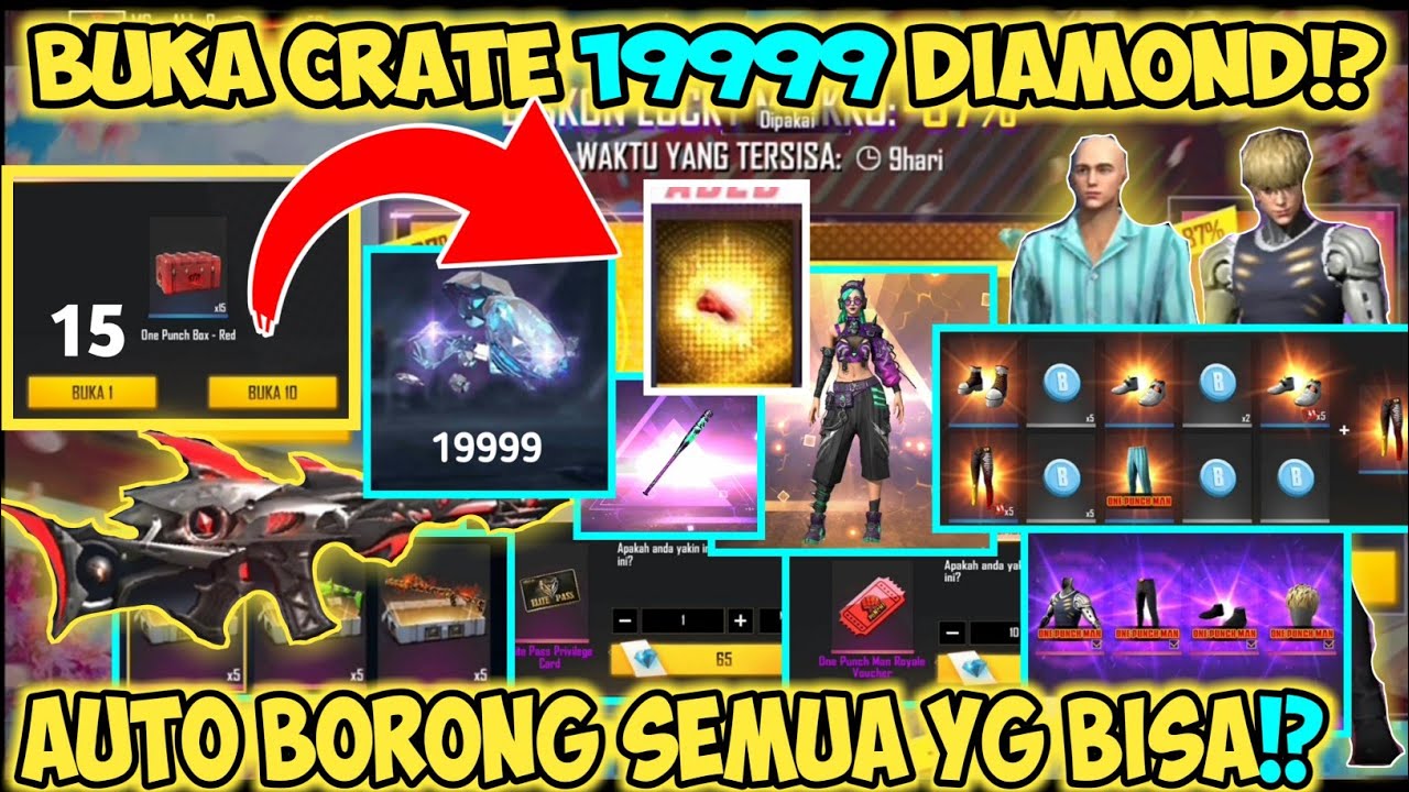 BUKA BUKA CRATE CALLBACK 19999 DIAMOND! AUTO BORONG SEMUA YANG BISA DIBELI DI MYSTERY SHOP FREE FIRE