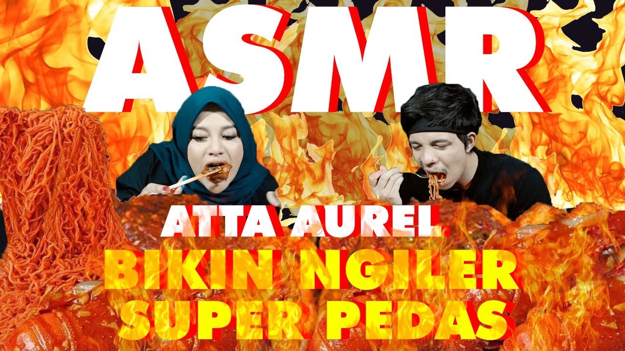 ASMR ATTA AUREL - Bumil Makan Super Pedas Bikin Ngiler!!!