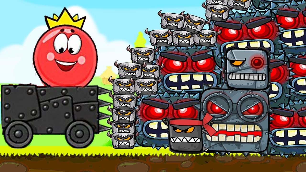 Красный Шар - мод на 1000 квадратов на уровне ! Игра Red Ball 4 mod 100 square шарик от Спуди