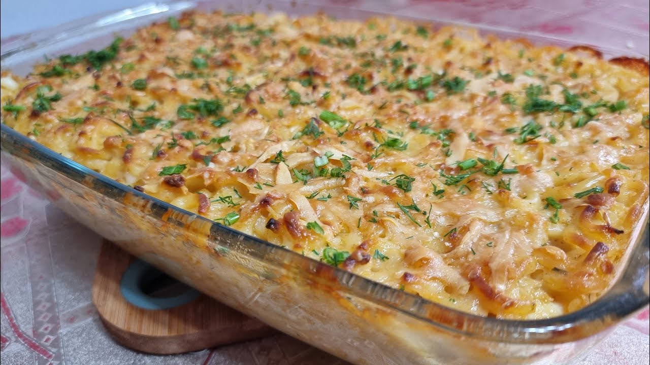Paste la Cuptor  cu 3 Feluri de Brânză 🧀🍜🧀#facts #retetasimpla #familyvlog #foodie #viral #cooking