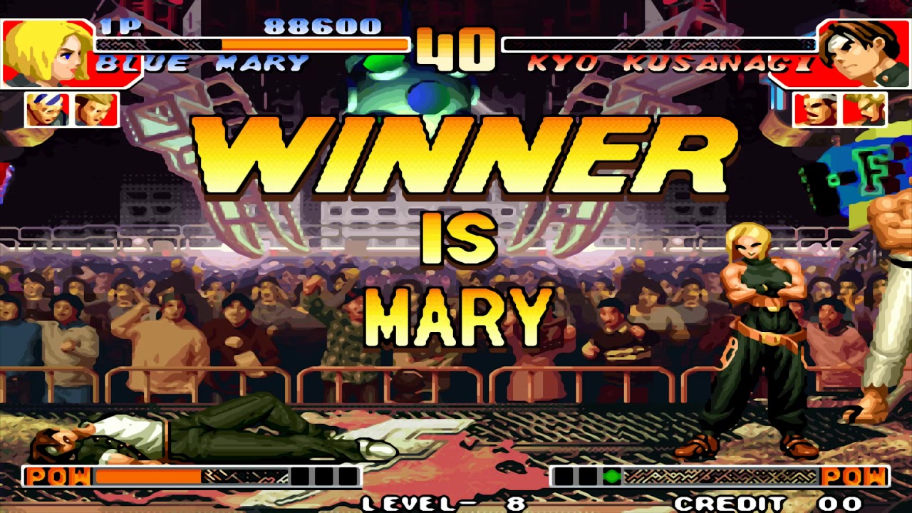 The King of Fighters '97 (1CC Level 8) - SPECIAL TEAM (Blue Mary, Yazamaki, Billy Kane) Playthrough