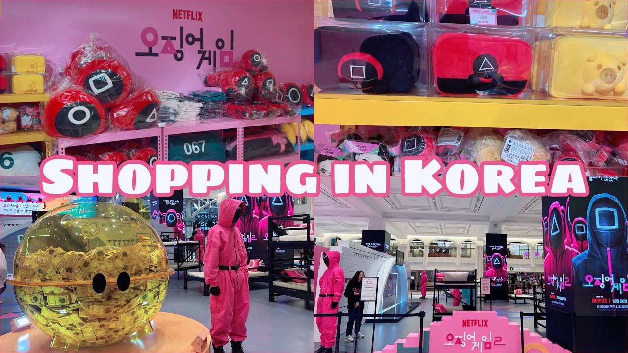 shopping in korea 🇰🇷 squid game pop up event in Gangnam | merch, games and more...