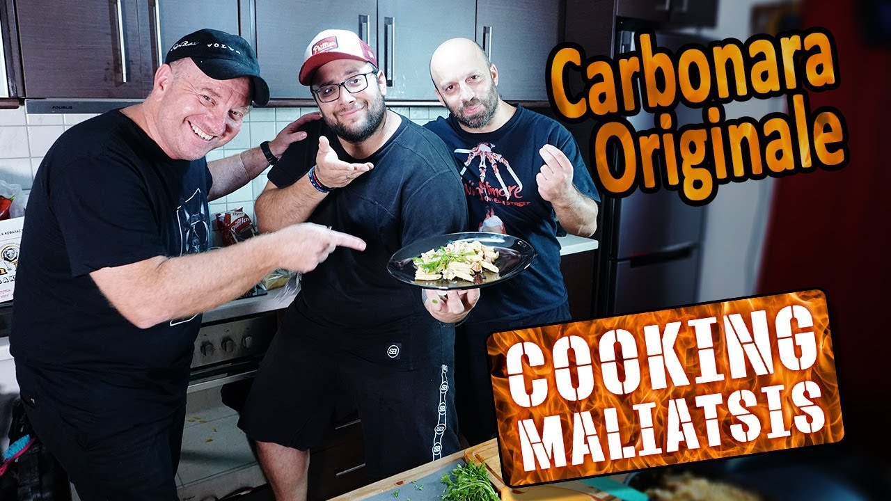 Cooking Maliatsis - 137 Carbonara Originale ft. Έ&kappa;&tau;&omicron;&rho;&alpha;&sigmaf; &Mu;&pi;&omicron;&tau;&rho;ί&nu;&iota;