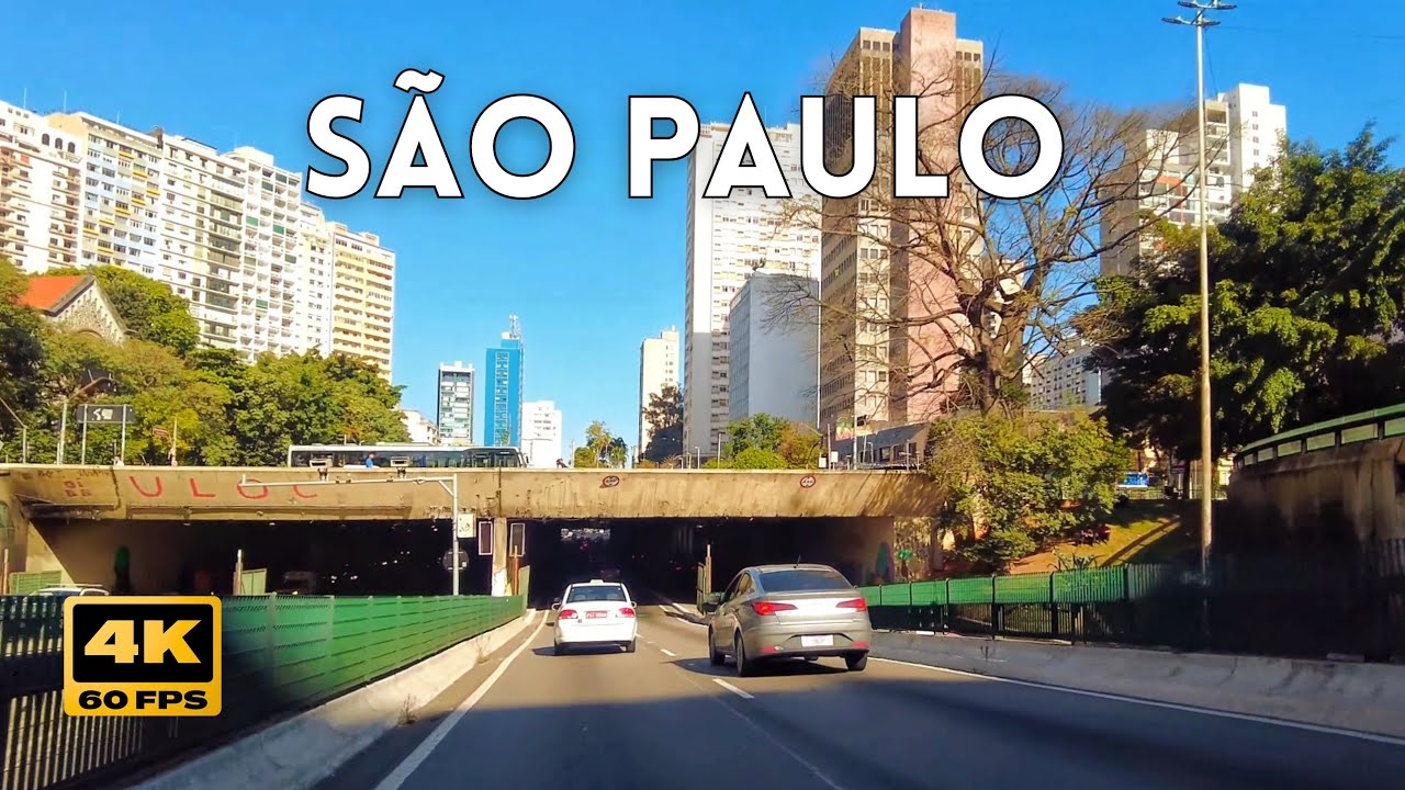 Dirigindo do Minhocão até a Mooca 4K 60FPS | São Paulo BRASIL