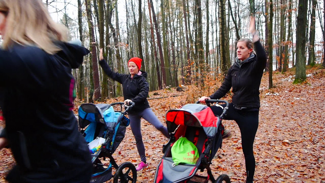 Kinderwagenfitness - Warm Up mit dem Kinderwagen