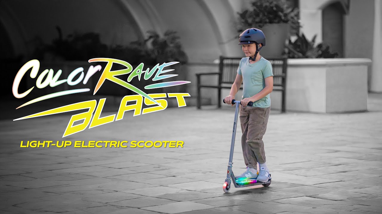 Shine Bright with the Razor Color Rave Blast Electric Scooter!
