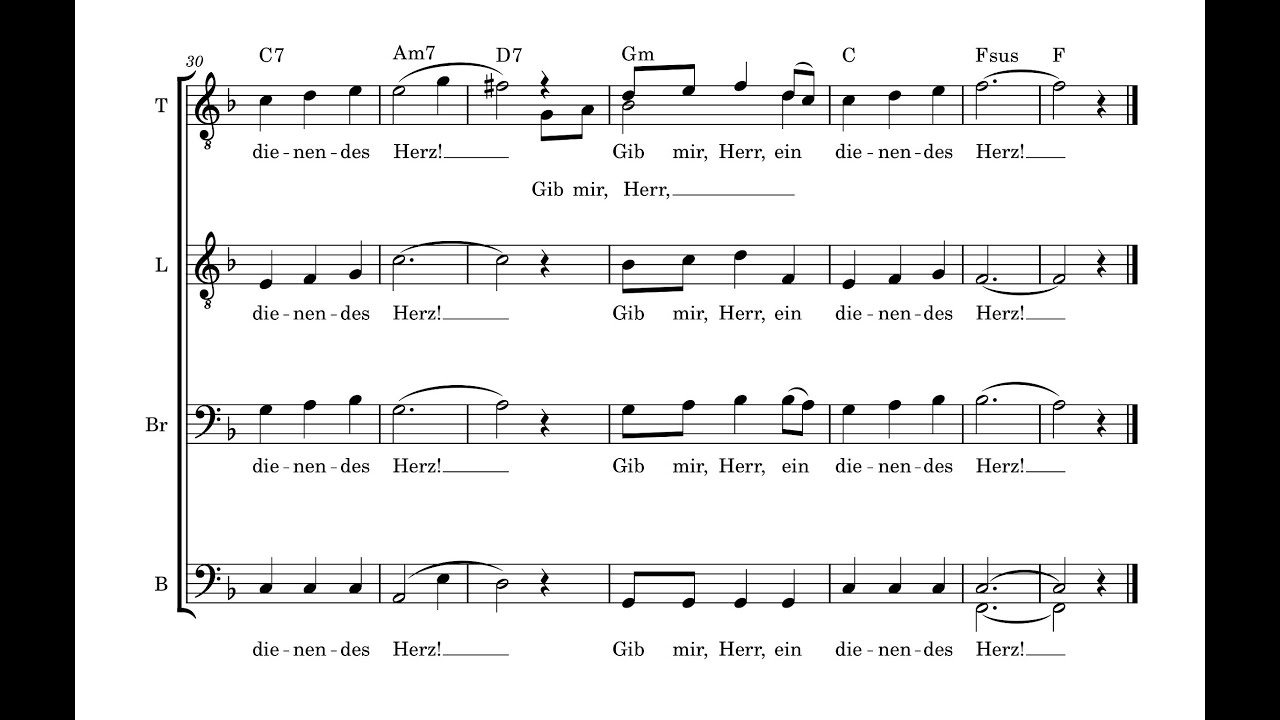 Mach mich zum Diener wie Du (mit Noten) | A Cappella 4 Stimmig Männerensemble