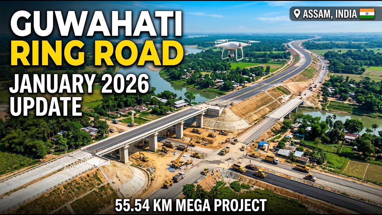 🚧 Guwahati Ring Road Section-I | Drone Progress Update January 2026 | NHAI @SainiSkyStudio