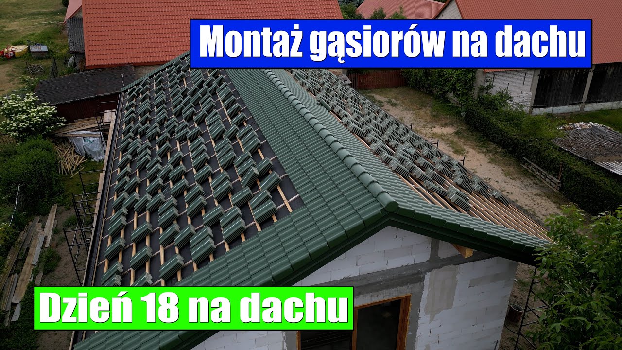 Jak zamontować gąsiory na dachu ? Dzień 18 | budowa #15