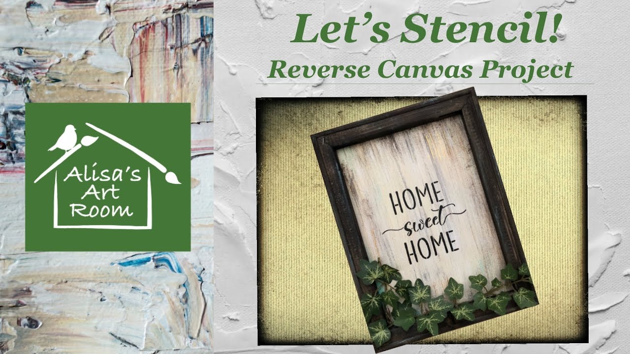Reverse Canvas Home sign