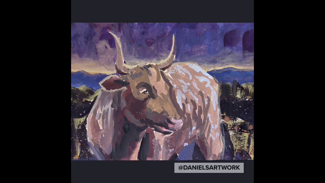 Painting a cow from Instagram