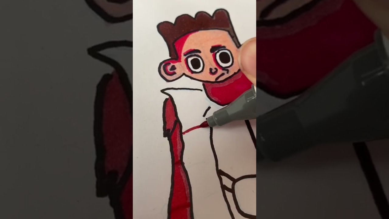 Drawing a cartoon hypebeast #art