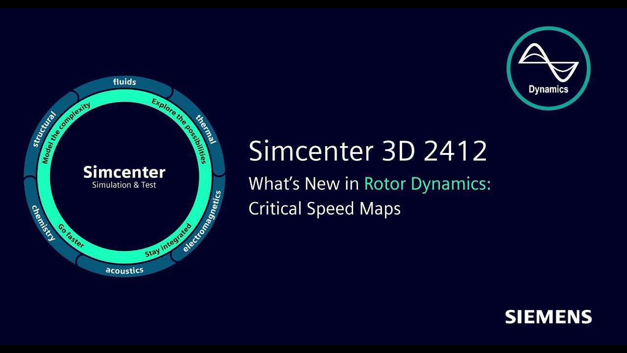 What's New in Simcenter 3D 2412 | Rotor Dynamics critical speed map #HowToSimcenter3D
