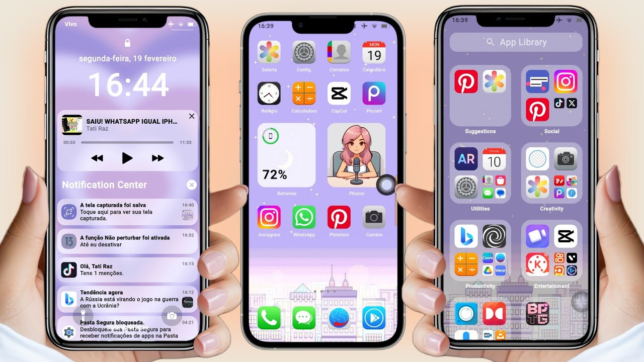 TRANSFORME SEU ANDROID EM IPHONE Usando Apenas Um Aplicativo | Samsung, Motorola, Xiaomi, LG