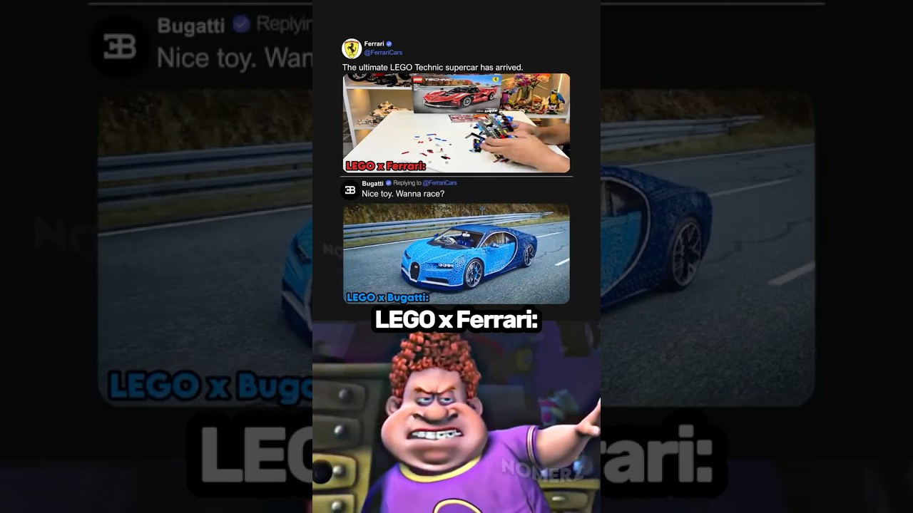 LEGO Ferrari vs. LEGO Bugatti 😭