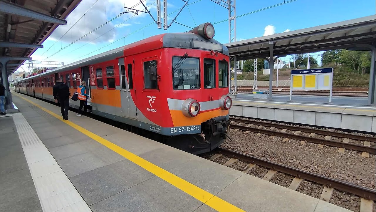EN57-1342 PolRegio Olsztyn; R 90718: Elbląg - Olsztyn Główny 