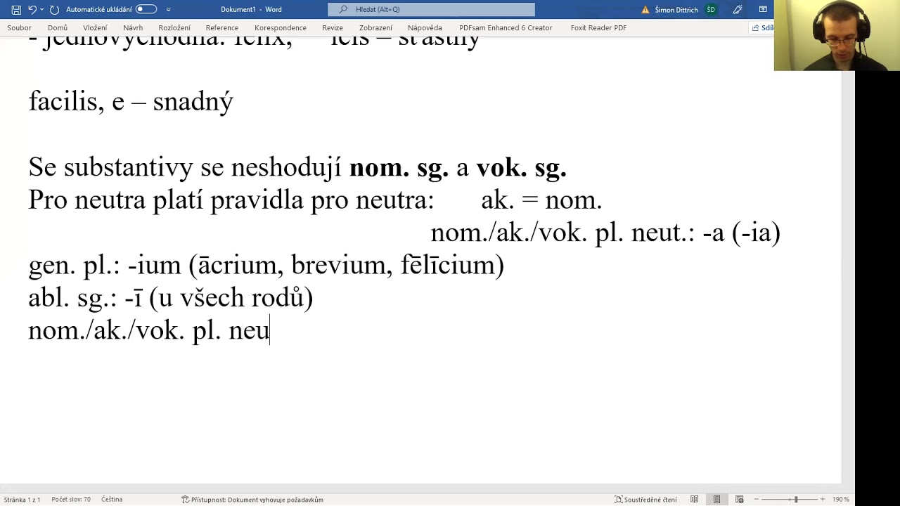 Adjektiva 3. deklinace
