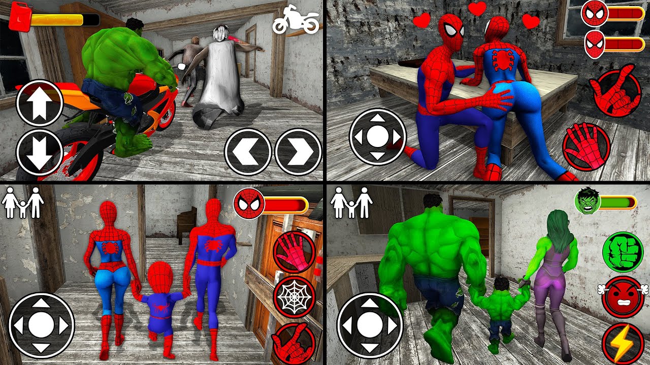 Playing as ALL SUPERHEROES HULK, SPIDERMAN, IRONMAN VS Granny