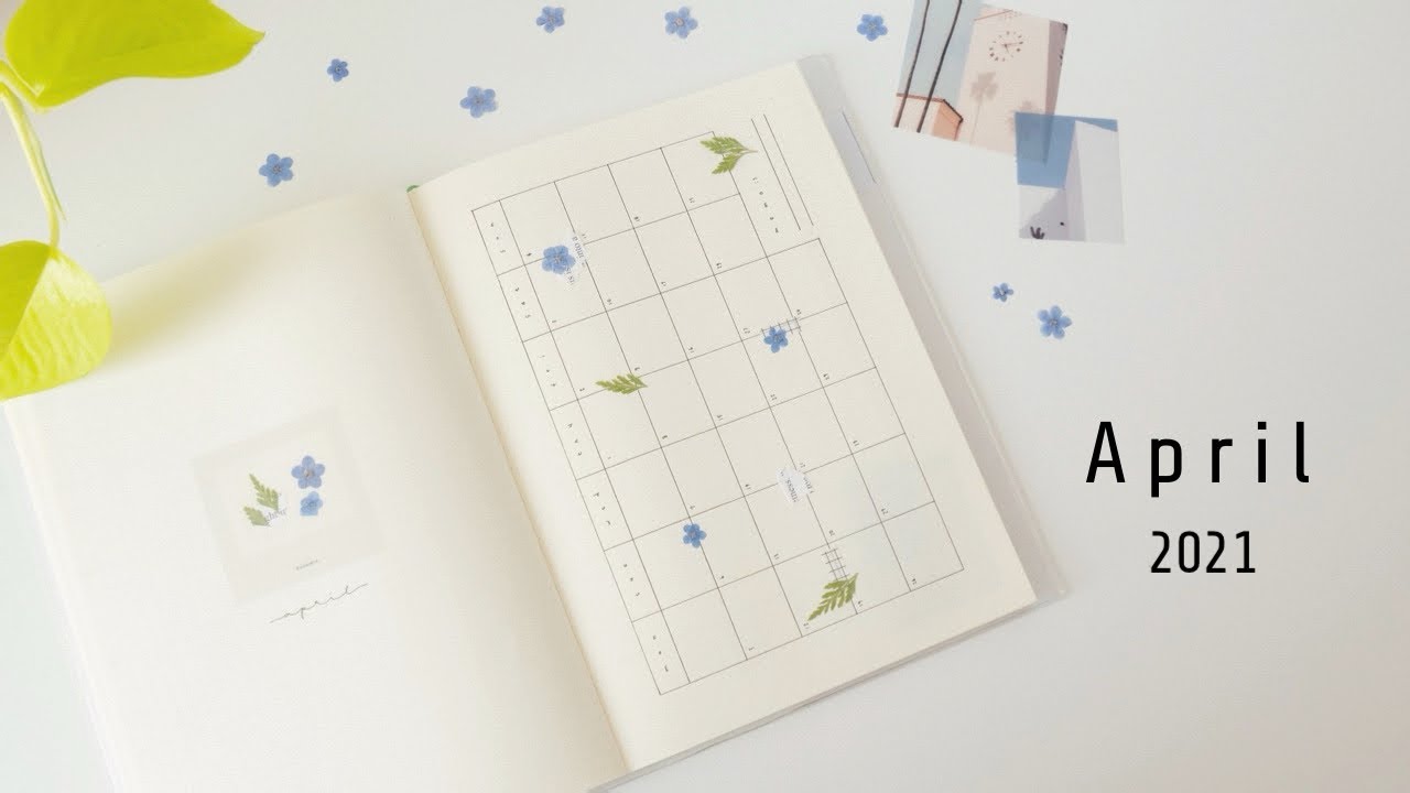 🌼 plan with me // バレットジャーナル4月のセットアップ｜bullet journal April 2021 setup