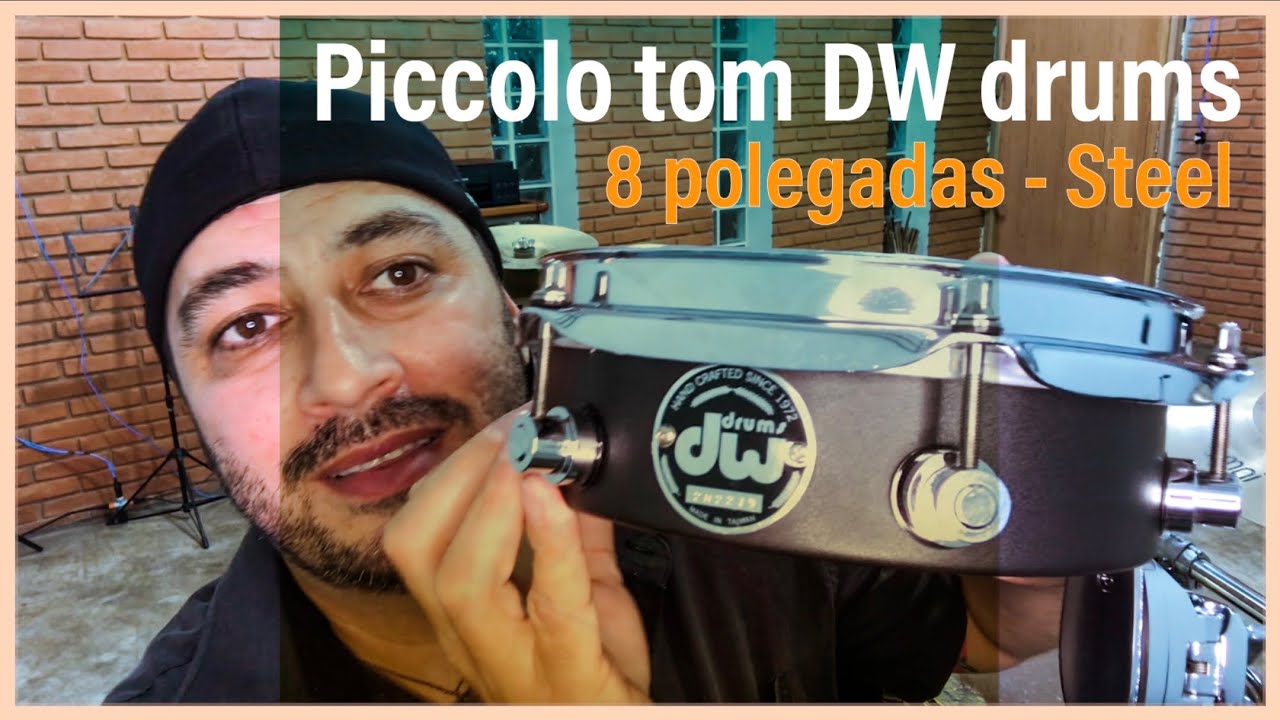 Piccolo tom DW drums 8” Steel - Diego Oliveira DOC