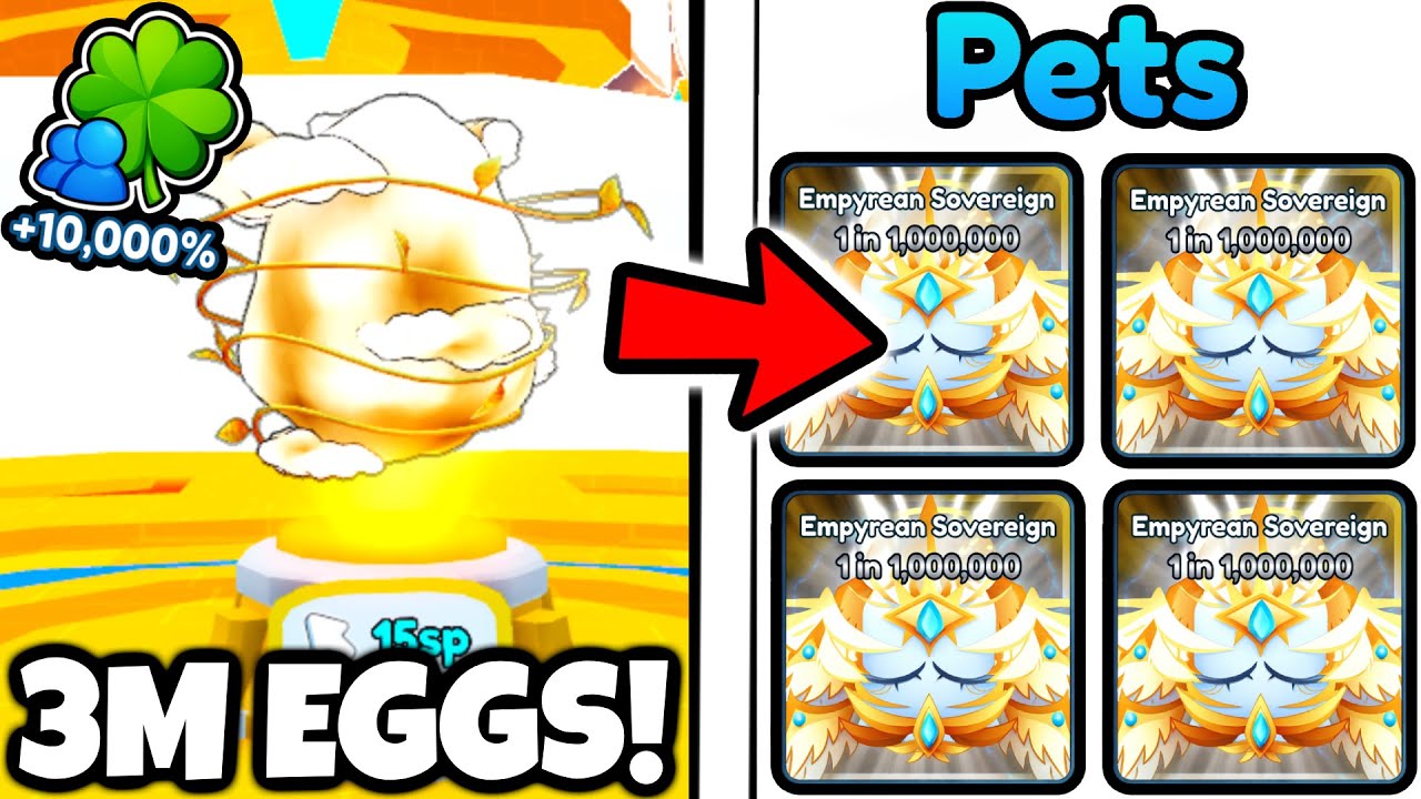 Hatching 3 MILLION Divine Eggs for EVERY NEW SECRET PET... (Tap Simulator)