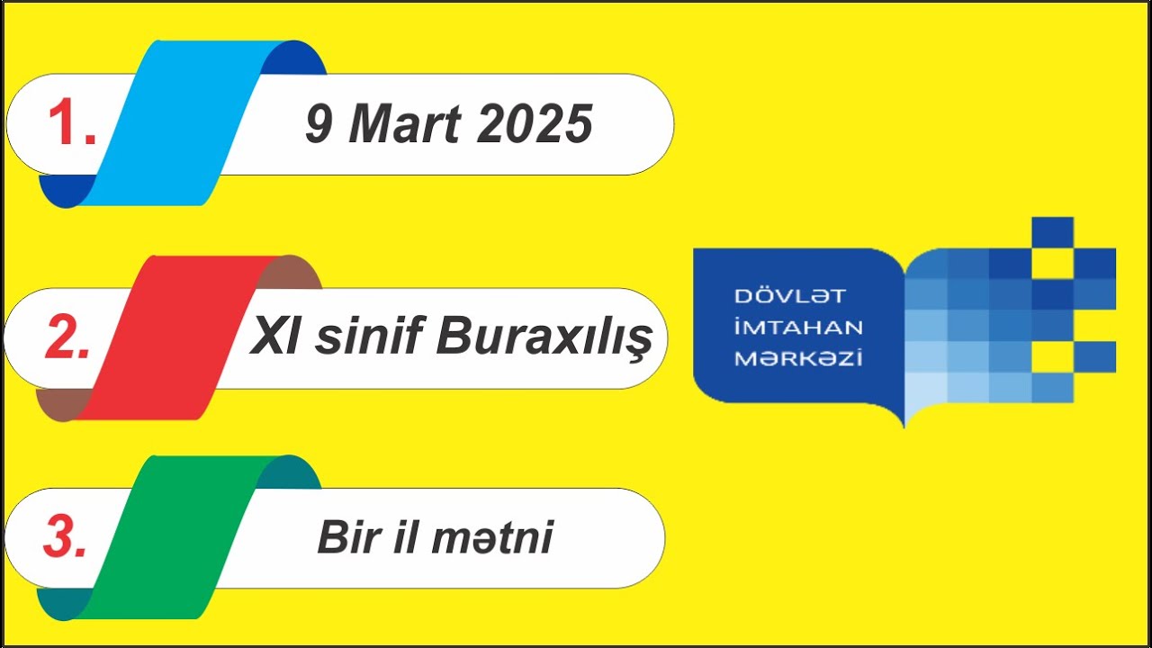 9 mart 2025 /  XI sinif buraxılış / Azərbaycan dili / Bir il mətni