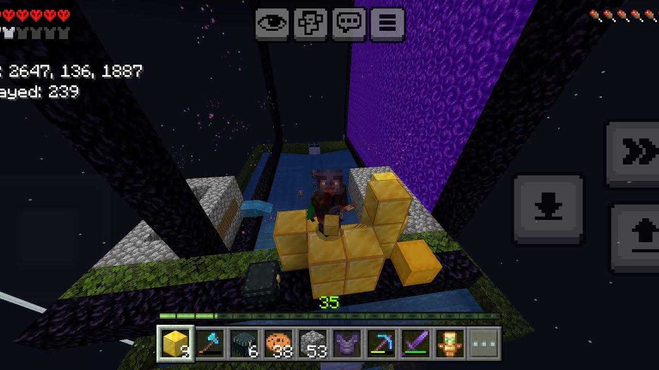 Making Gold Farm in Minecraft Hardcore.        ON Android Device.Thank You .