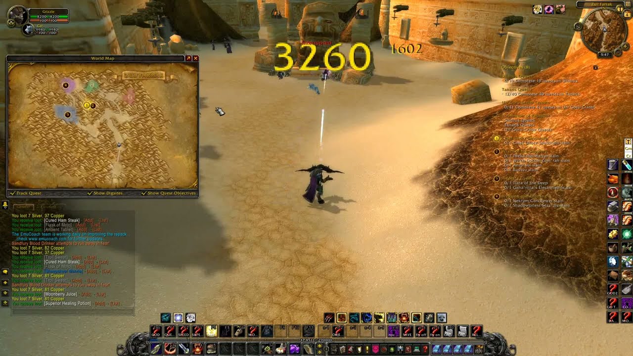 WOW Cata Quest 'Breaking and Entering-27076' Horde on a PS.All cheats engaged due to soloing dungeon