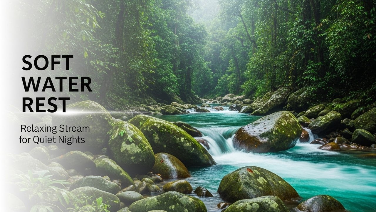 Serene Forest Ambience with Flowing Water Sounds for Sleep Study Meditation and Inner Peace