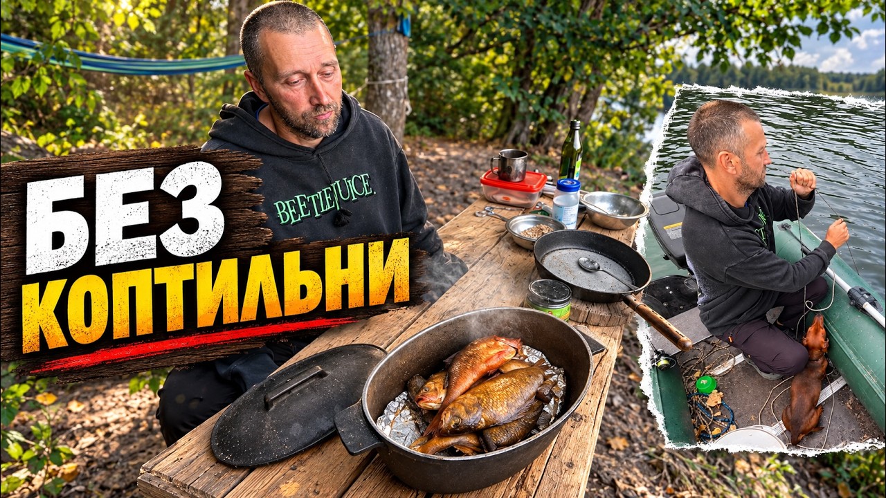 Рыбалка с Карлосом. Закоптил свежего окуня.