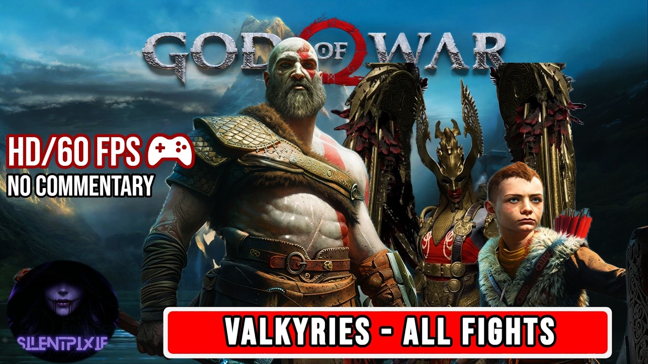 God of War (2018) Valkyries | ALL FIGHTS | Gameplay Walkthrough (No Commentary)