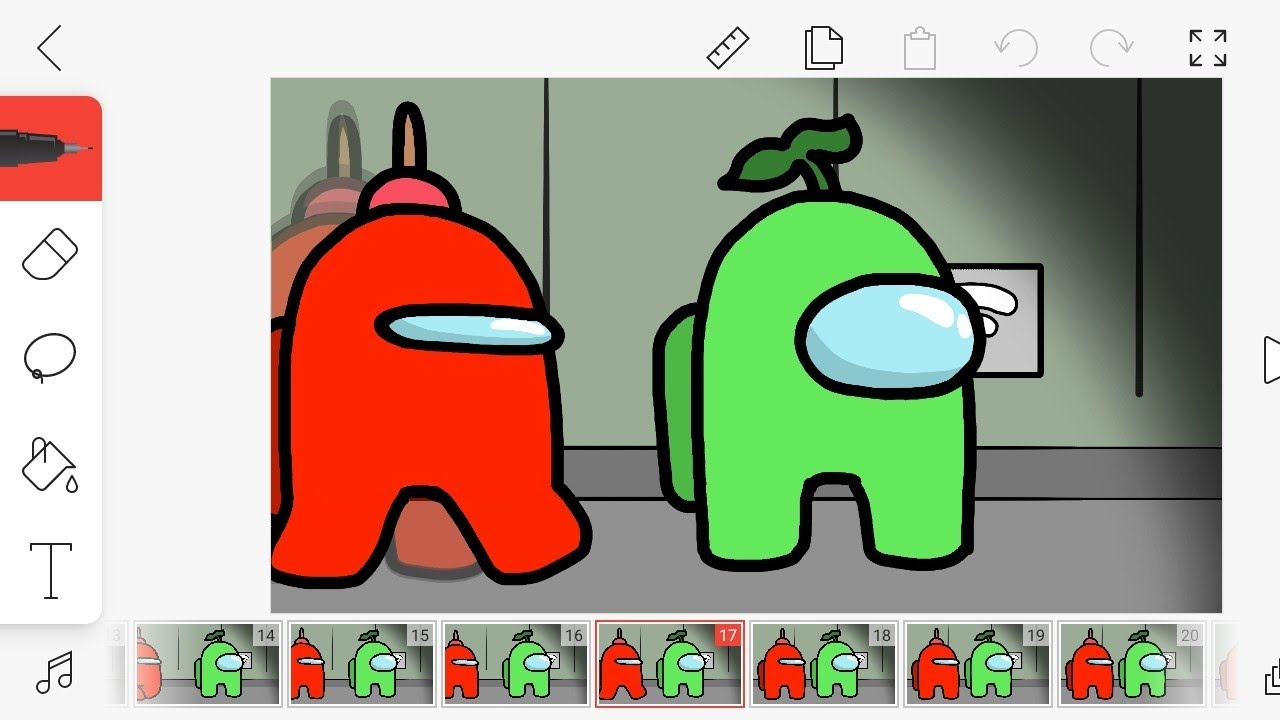 Flipaclip Among us Animation Tutorial (Finger Animation Process)