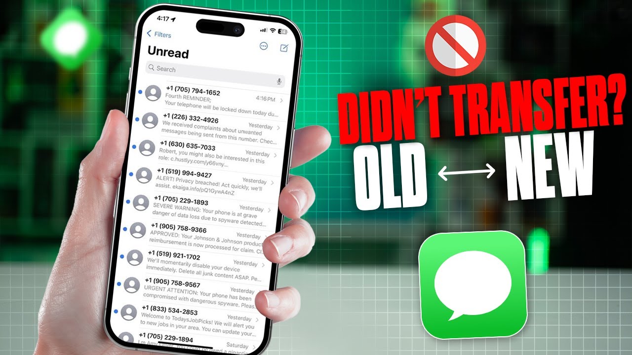 How to Fix Didn't Transfer Messages from Old iPhone to New iPhone | Transfer iMessages and SMS