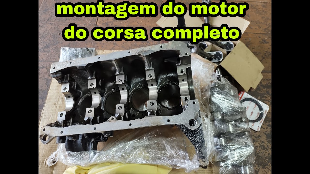 montagem motor do corsa 1.0 que tinha fundido