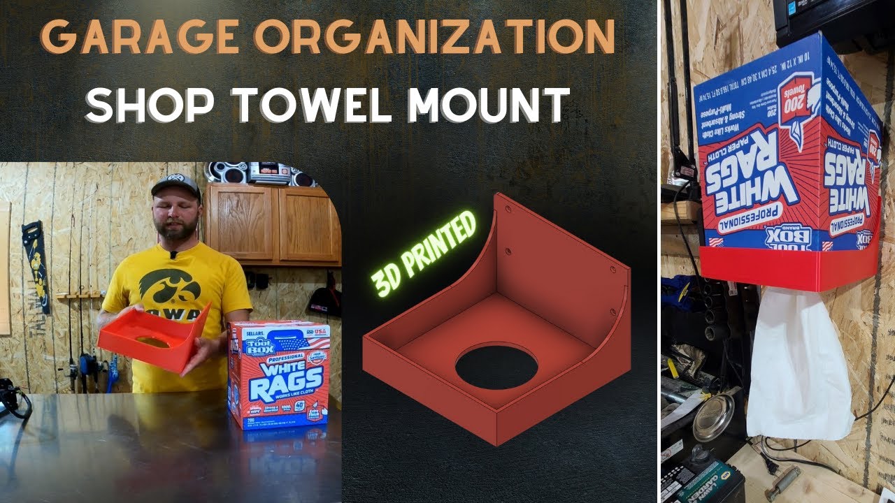 Garage Organization - DIY Shop Towel Storage / Shop Rag Dispenser
