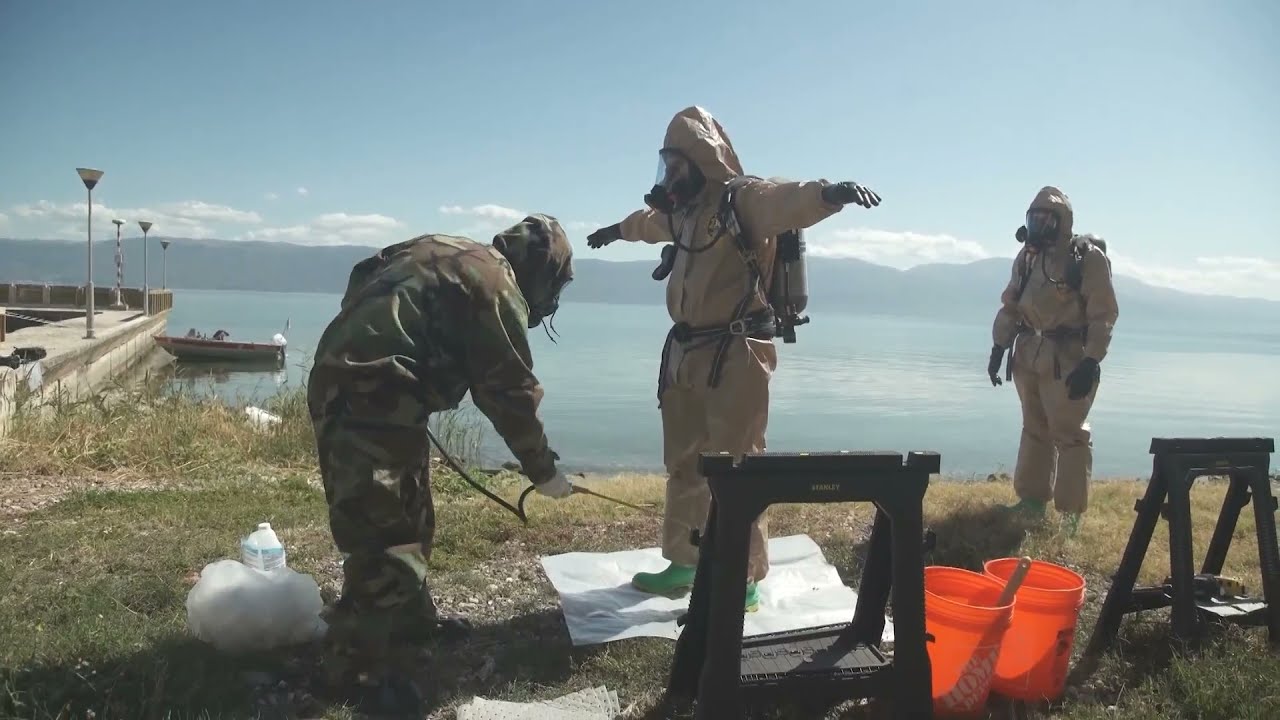 NATO's Disaster Response trains in North Macedonia.