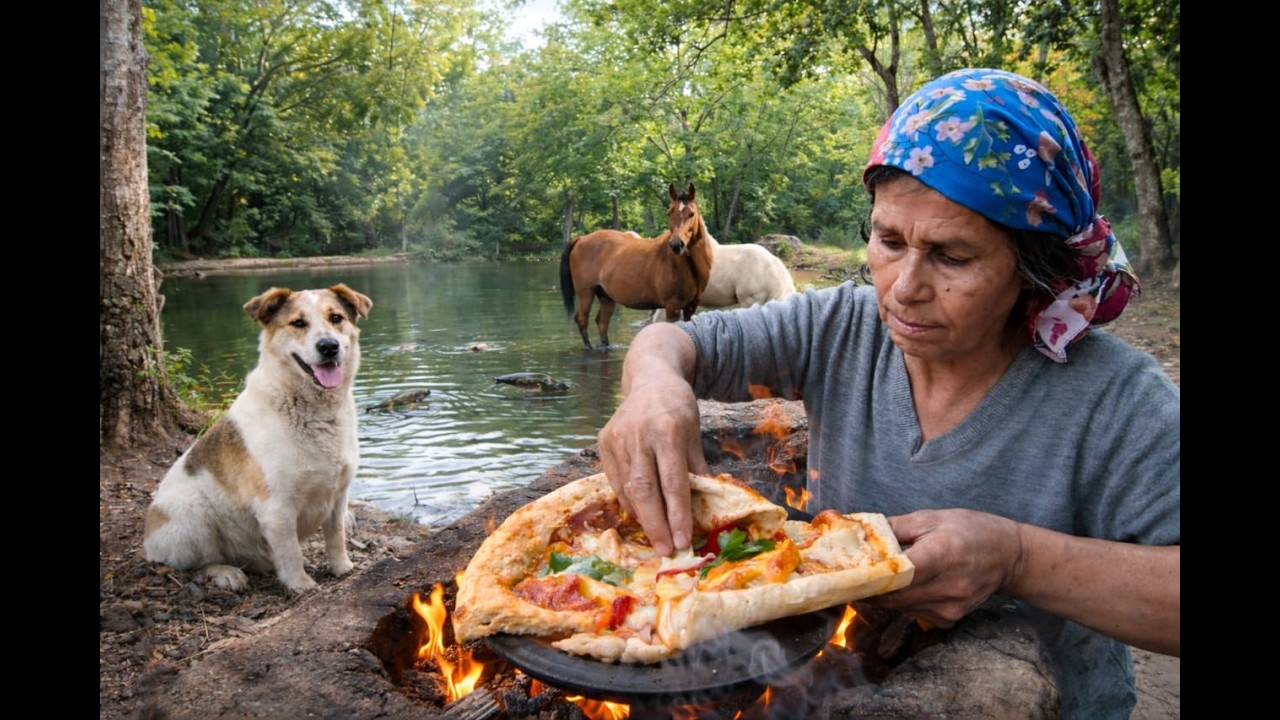 Pizza Casera Al Estilo Del Campo /Arte Culinario En Mi Pueblo/ Cocina Tradicional De Mi Pueblo 🍕🌿