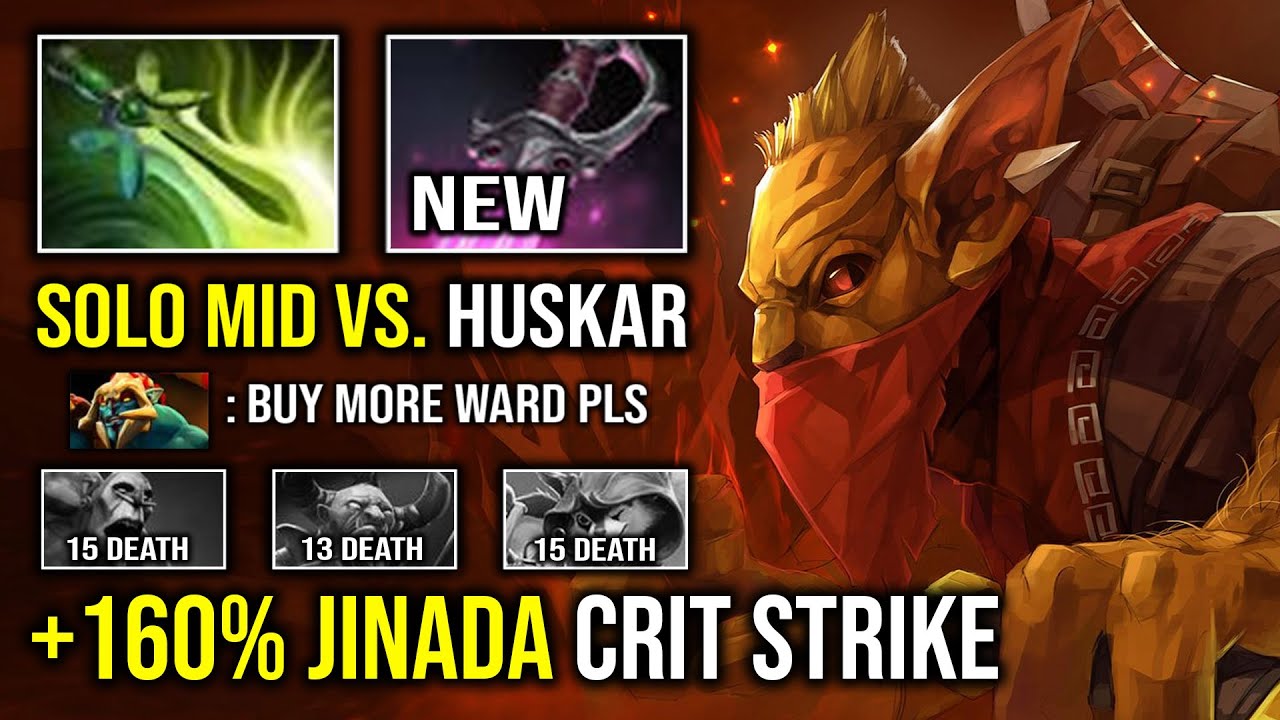 NEW 7.35 OP MID BH Against Huskar 1 Shot Jinada 160% Critical Strike Invisible Khanda Dota 2