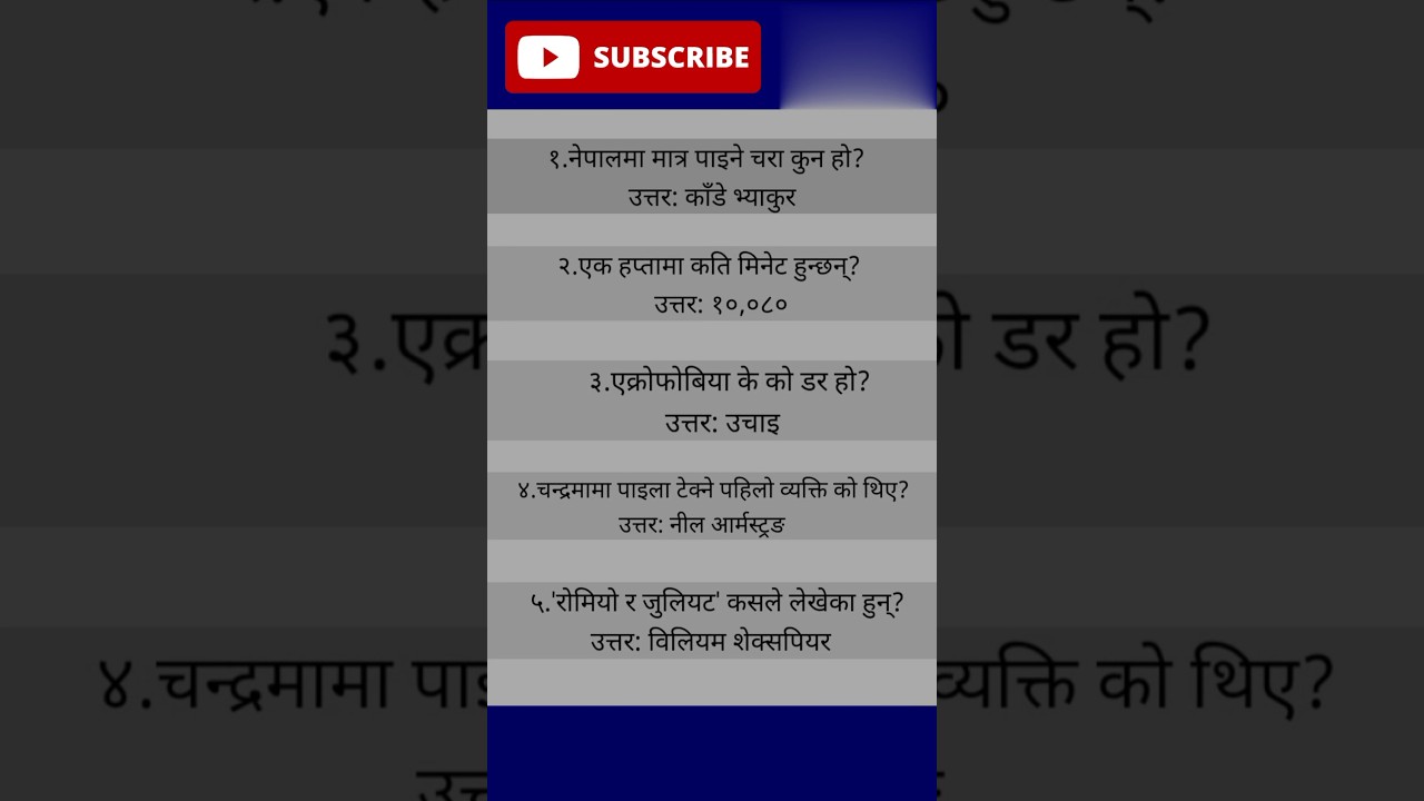 quiz questions in nepali | nepali gk | gk nepal