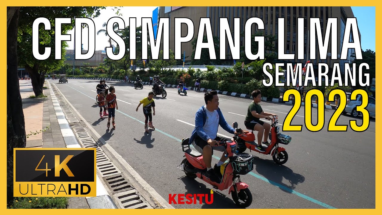 CFD SIMPANG LIMA SEMARANG (4K 60fps) POV - PERTEMUAN LIMA JALAN YANG MENYATU