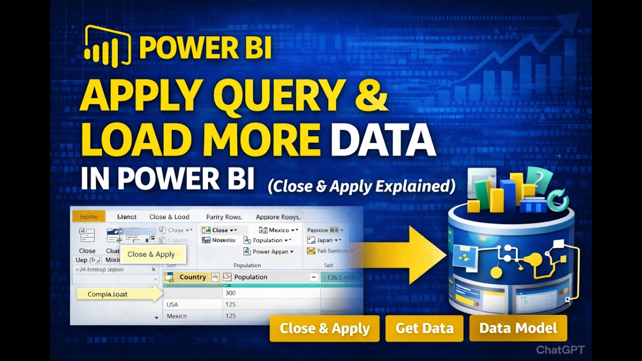 Полное руководство по редактору Power BI Power Query | Применение запроса, закрытие и применение,...
