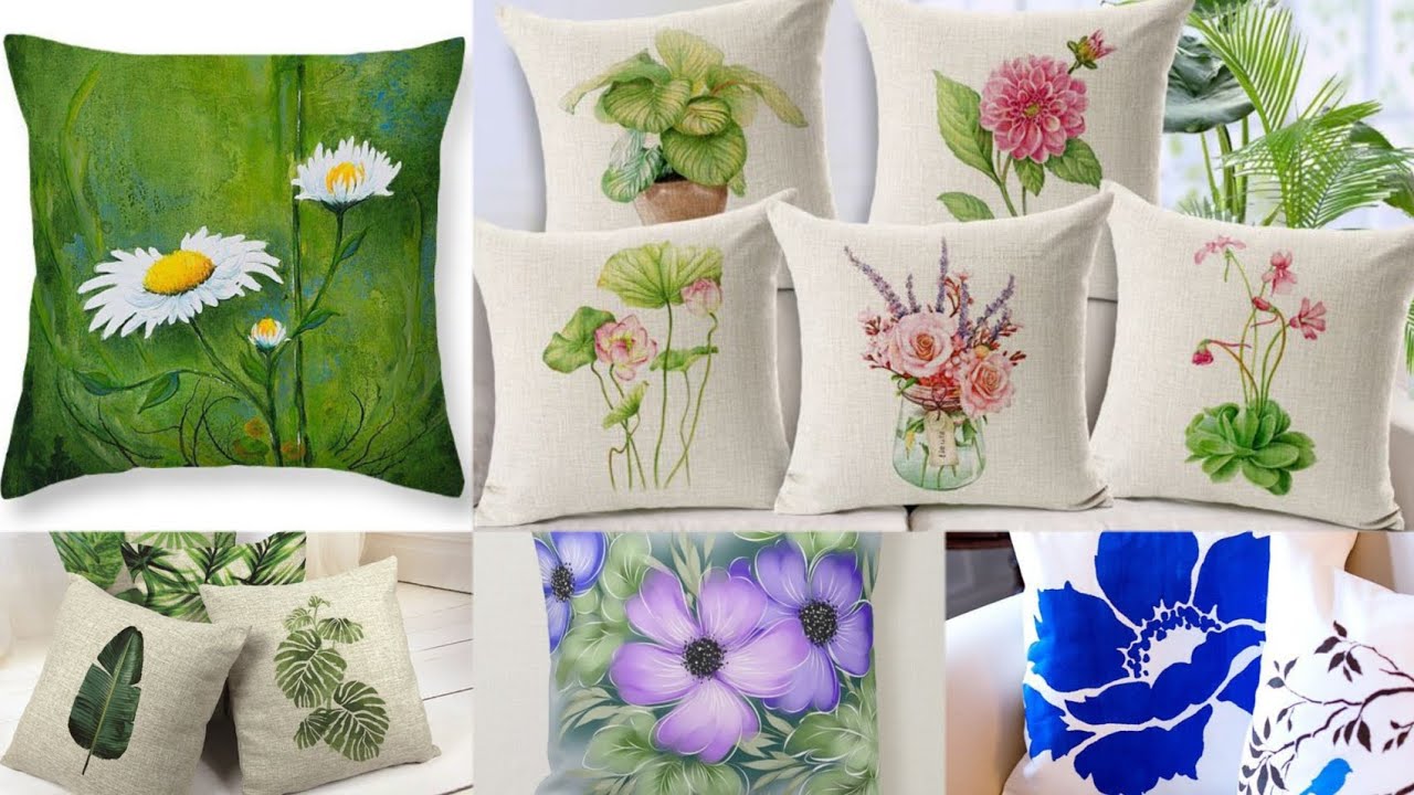 Easy Hand Printed Cushion Cover/Painted Cushion Design/Fabric Painting @fashionandstyle6995