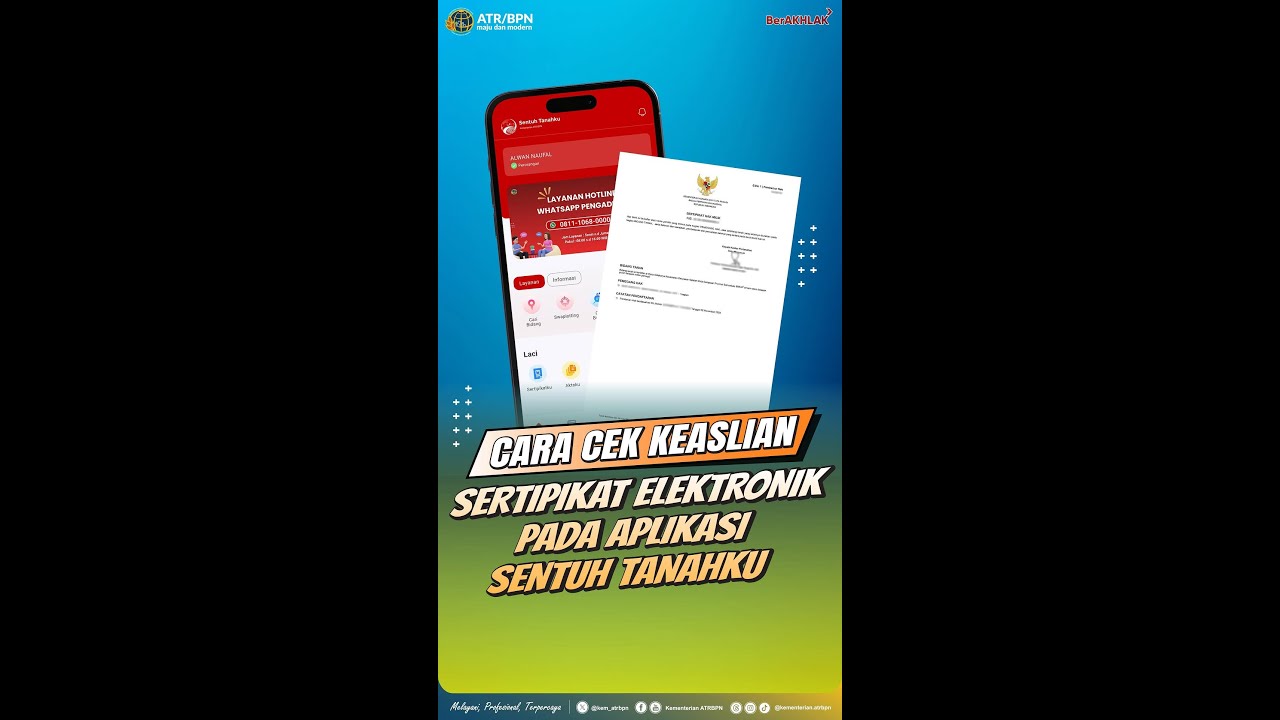 Halo #SobATRBPN, untuk memastikan keaslian sertipikat elektronik tidak perlu ragu lagi, Sob!Yuk