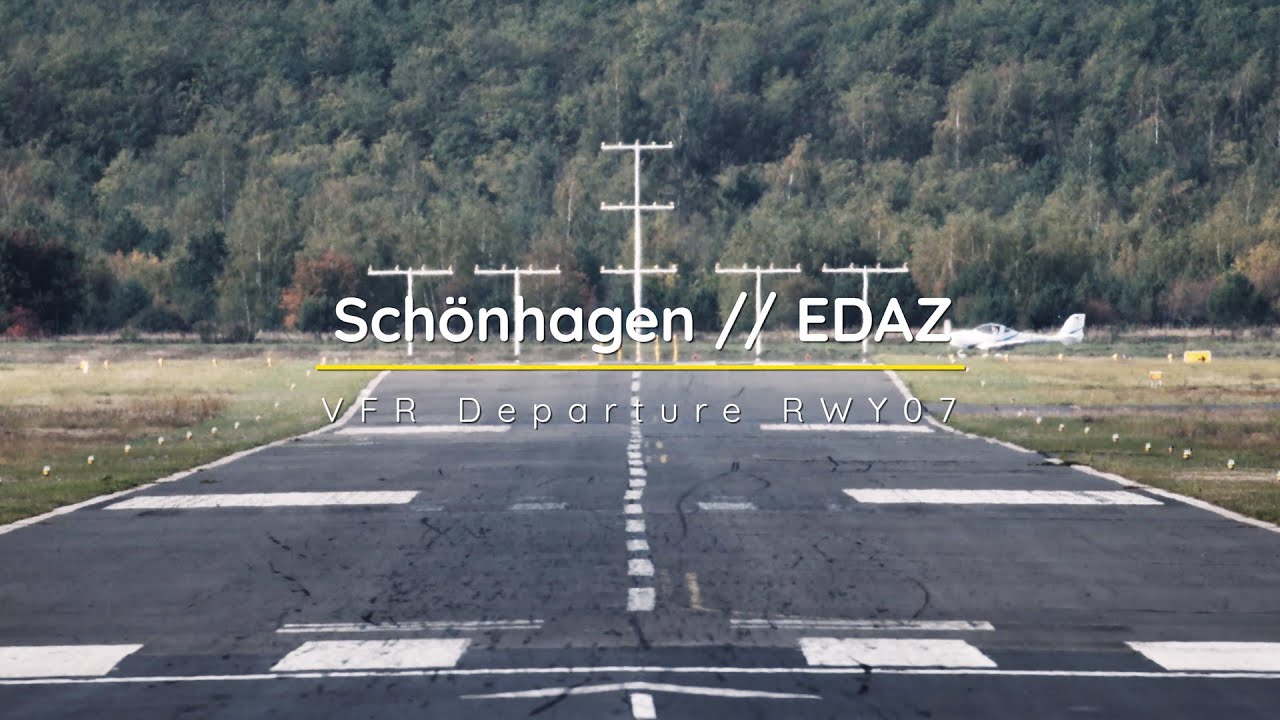Schönhagen EDAZ VFR Abflug Piste 07